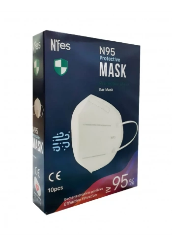 NFes N95 Maske FFP2 NR Özellikli CE ve ISO Sertifikalı 10 Adet