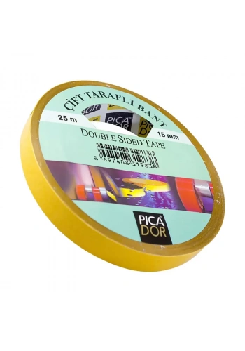 PİCADOR ÇİFT TARAFLI BANT 15mmx25m ASKISIZ (KL004)