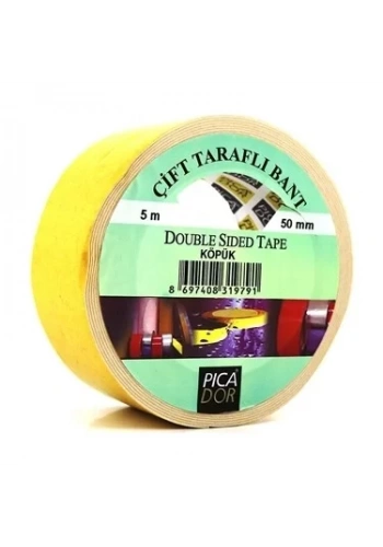 PİCADOR ÇİFT TARAFLI KÖPÜK BANT 50mmx5m (KN006)