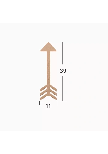 Hobi-Art DS 95 Boyanabilir Ahşap Ok Desenli Duvar Süsü