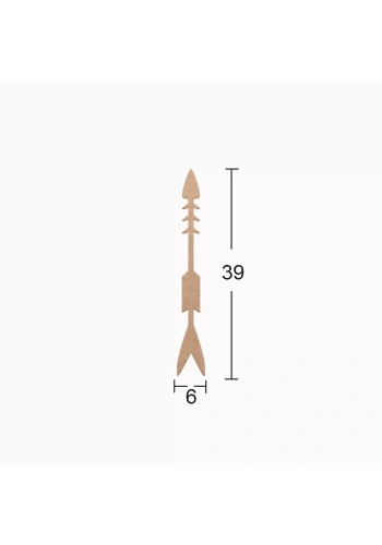 Hobi-Art DS 96 Boyanabilir Ahşap Ok Desenli Duvar Süsü