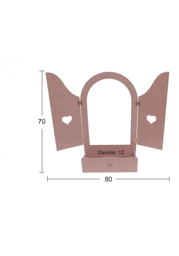 Hobi-Art AY 114 Boyanabilir Ahşap İki Katlı  Ayna Çerçevesi