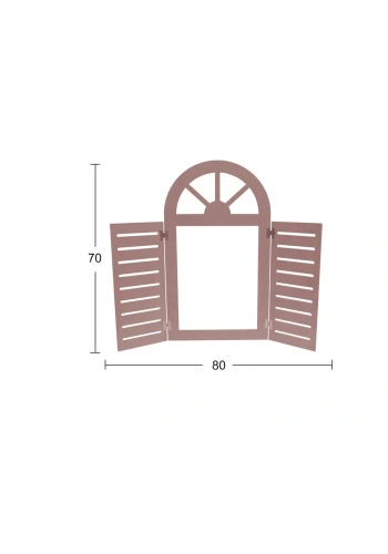 Hobi-Art AY 116 Boyanabilir Ahşap Alaçatı Ayna Çerçevesi