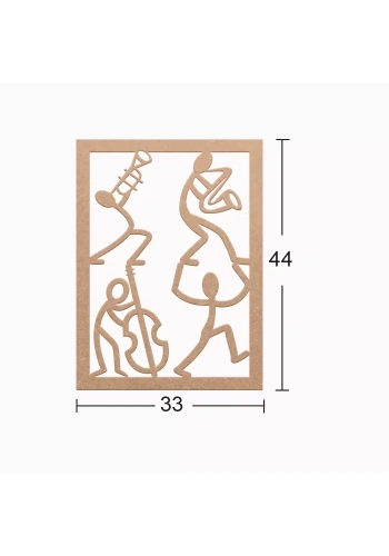 Hobi-Art DS 76 Boyanabilir Ahşap Desenli Duvar Süsü