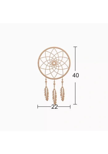Hobi-Art DS 68 Boyanabilir Ahşap Desenli Duvar Süsü