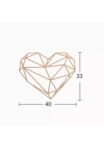 Hobi-Art DS 65 Boyanabilir Ahşap Kalp Desenli Duvar Süsü
