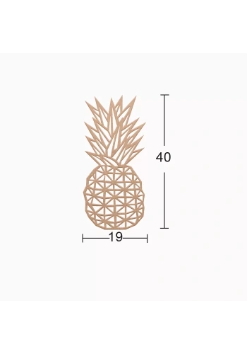 Hobi-Art DS 63 Boyanabilir Ahşap Ananas Desenli Duvar Süsü