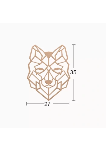 Hobi-Art DS 57 Boyanabilir Ahşap Kurt Desenli Duvar Süsü