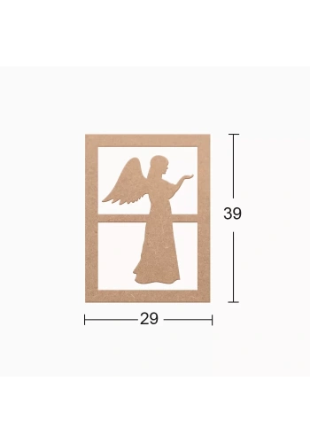 Hobi-Art DS 52 Boyanabilir Ahşap  Desenli Duvar Süsü