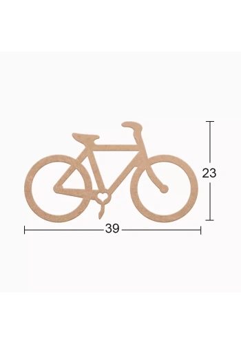 Hobi-Art DS 110 Boyanabilir Ahşap Bisiklet Desenli Duvar Süsü