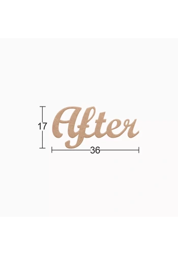 Hobi-Art DS 114 Boyanabilir Ahşap After Yazılı Duvar Süsü