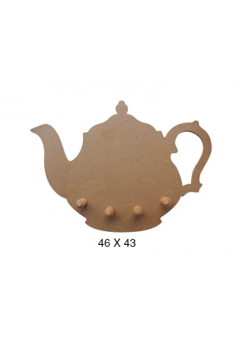 Hobi-Art F 746 Dekoratif Ahşap Desenli Çaydanlık Askılık