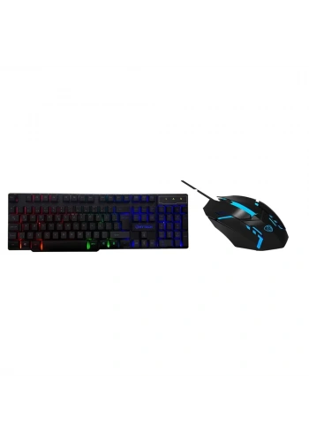 Hytech Hkm-x78 Valor Siyah Usb Gökkuşağı Zemin Aydınlatmalı Gaming Oyuncu Klavye Mouse Set