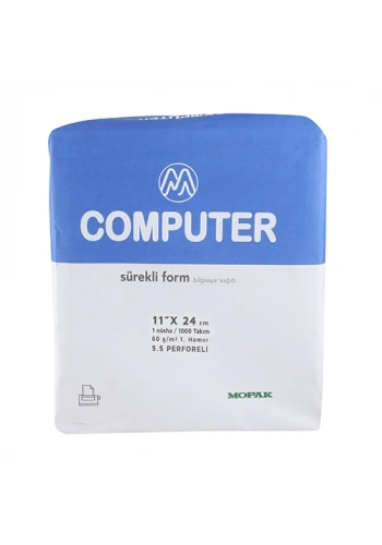 Mopak 1 Nüsha 5,5 Perforfajlı 11x24 Sürekli Form Bilgisayar Kağıdı (1000 li)