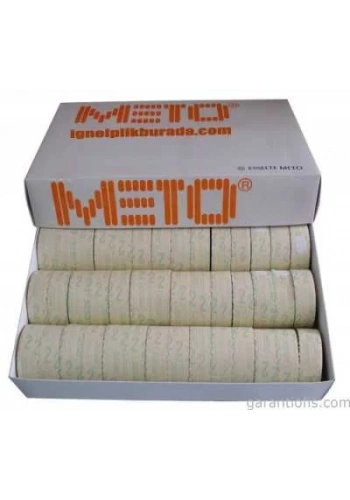 Beyaz Orjinal Meto Etiketleri (4 Numara - 42 li Paket)