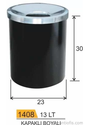 Garanti Metal 1408 Kapaklı Ofis Tipi Çöp Kovası (30x23)