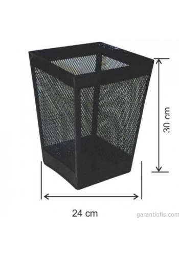 Garanti Metal 1437 Kare Metal Ofis Tipi Çöp Kovası (13 Lt)