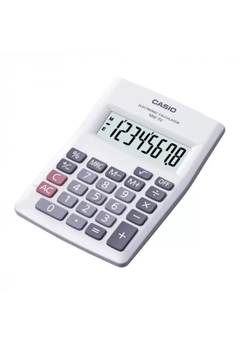 Casio MW-5V-WE Beyaz Renkli Mini Masaüstü Hesap Makinesi (8 Haneli)