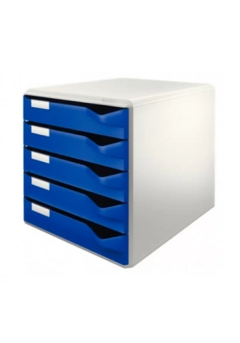 LEİTZ 5280 5 ÇEKMECELİ EVRAK RAFI MAVİ