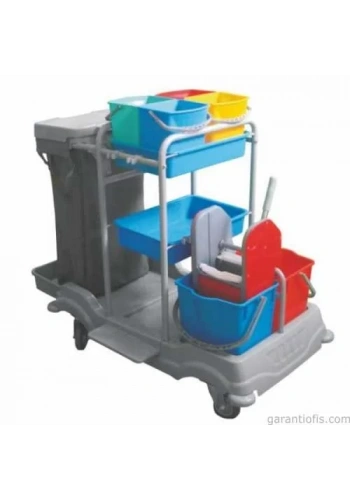 Metal Gövdeli Temizlik Kat Arabası