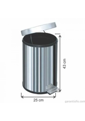 Garanti Metal 1004 Pedallı Çöp Kovası (16 Litre)