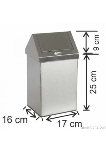 Garanti Metal 1301 Çatı Kapaklı Çöp Kovası (6 Litre)