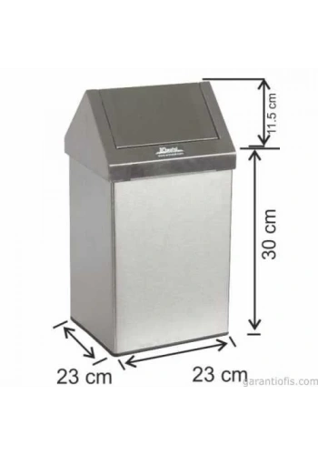 Garanti Metal 1306 Çatı Kapaklı Çöp Kovası (16 Litre)