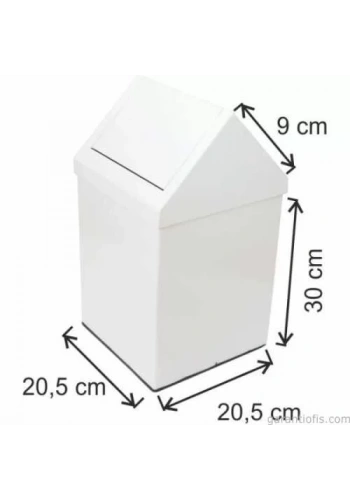 Garanti Metal 1313 Çatı Kapaklı Çöp Kovası (11 Litre)