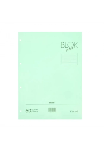 BAYINDIR KLASÖR YEDEĞİ A5 KARELİ 50 YAPRAK YEŞİL