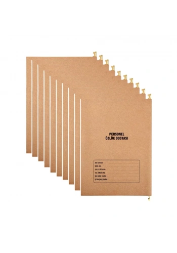 Metal Askılı Personel Özlük Dosyası 8 Yapraklı 10 LU Paket