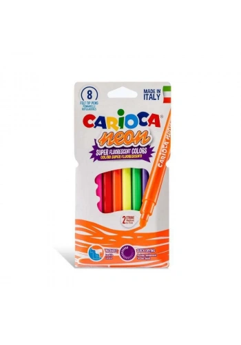 CARİOCA 42785 NEON SÜPER YIKANABİLİR KEÇELİ KALEM 8 RENK