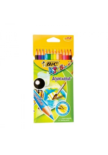 BİC KİDS AQUACOULEUR KURU SULU BOYA 12 RENK (8575613)