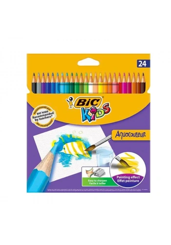 BİC KİDS AQUACOULEUR KURU SULU BOYA 24 RENK (8575633)
