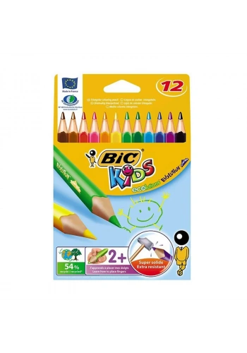 BİC EVOLUTİON JUMBO KURU BOYA 12 RENK (8297356)