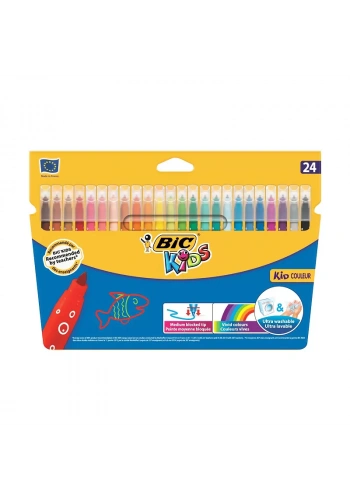 BİC KİDS COULEUR YIKANABİLİR KEÇELİ KALEM 24 RENK (841800)