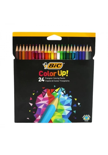 BİC COLOR UP ÜÇGEN KURU BOYA 24 RENK (950528)