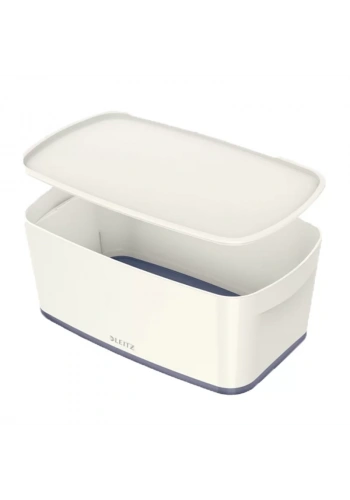 LEİTZ 5229 MYBOX KAPAKLI KÜÇÜK BOY SAKLAMA KUTUSU GRİ-BEYAZ