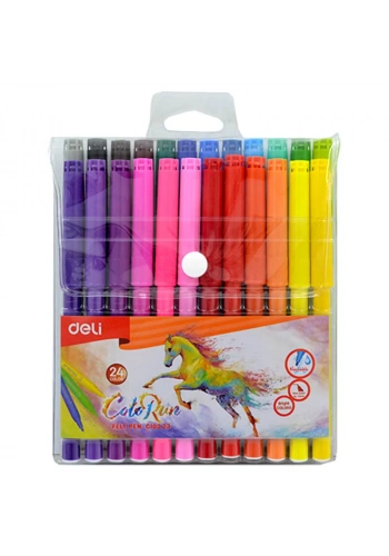 DELİ C10023 COLOR RUN KEÇELİ KALEM 24 RENK