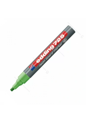 EDDİNG 725 BEYAZ TAHTA KALEMİ KESİK UÇ FOSFORLU YEŞİL
