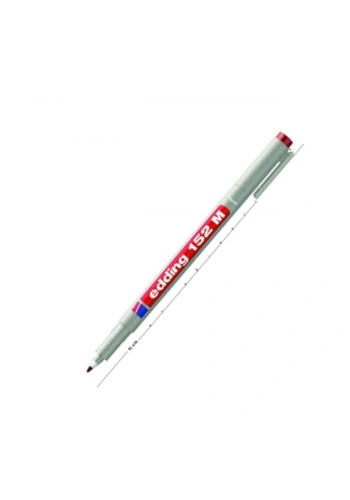 EDDİNG 152M SİLİNEBİLİR ASETAT KALEMİ (NON PERMANENT) 1mm KIRMIZI