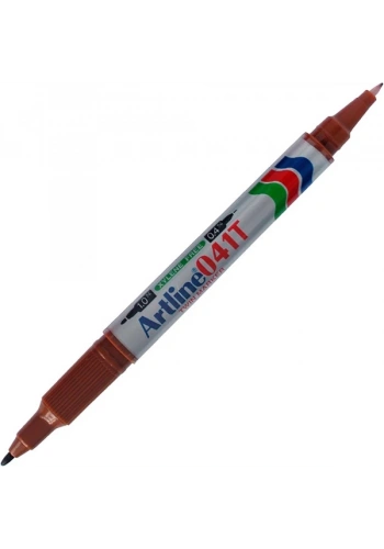 ARTLİNE EK-041T İKİ UÇLU PERMANENT MARKÖR KAHVE