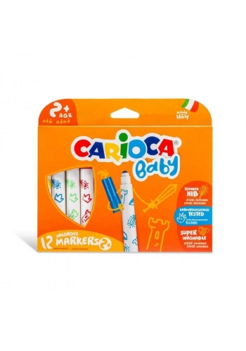 CARİOCA 42814 BABY JUMBO YIKANABİLİR KEÇELİ KALEM 12 RENK