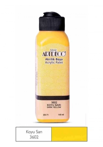 ARTDECO 70R AKRİLİK BOYA 3602 KOYU SARI 140ml