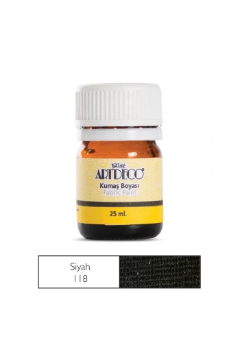ARTDECO 010A KUMAŞ BOYASI 118 SİYAH 25ml