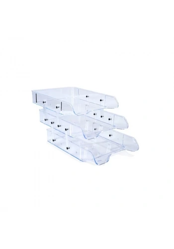 HATAS 02380 HAREKETLİ EVRAK RAFI ŞEFFAF 3LÜ