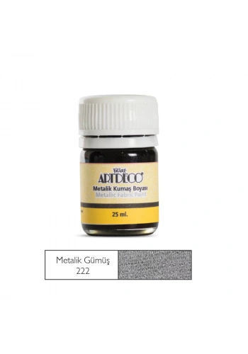 ARTDECO 011A KUMAŞ BOYASI 222 METALİK GÜMÜŞ 25ml