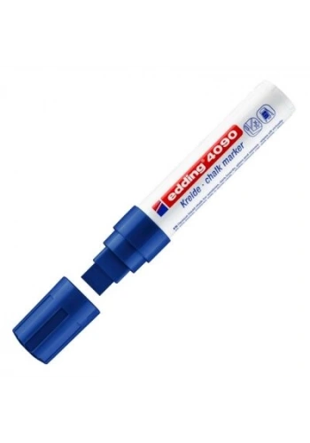 EDDİNG 4090 LİKİT TEBEŞİR VE CAM KALEMİ KESİK UÇ MAVİ