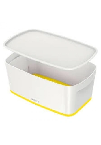 LEİTZ 5229 MYBOX KAPAKLI KÜÇÜK BOY SAKLAMA KUTUSU SARI-BEYAZ