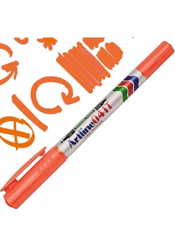 ARTLİNE EK-041T İKİ UÇLU PERMANENT MARKÖR TURUNCU