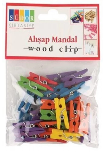 SÜDOR BS99 RENKLİ KÜÇÜK BOY AHŞAP MANDAL